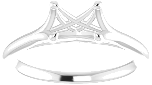 Sužadėtuvių Žiedas „Solitaire“ 14k white gold Round 6.5mm (3)