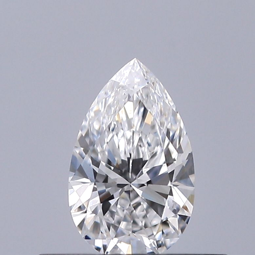 0.32 carat D-VVS2 Natūralus Pear Deimantas (1)