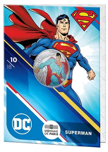10 eiro SUPERMAN 2025 Francijas sudraba monēta BU kartītē (3)