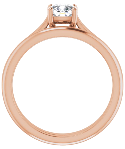 Sužadėtuvių Žiedas „Solitaire“ 14k rose gold Cushion 5mm (7)