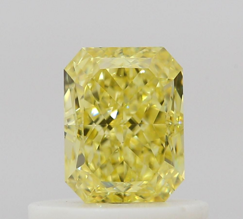 0.52 carat Fancy Intense Yellow-VS2 Natūralus Radiant Deimantas (1)