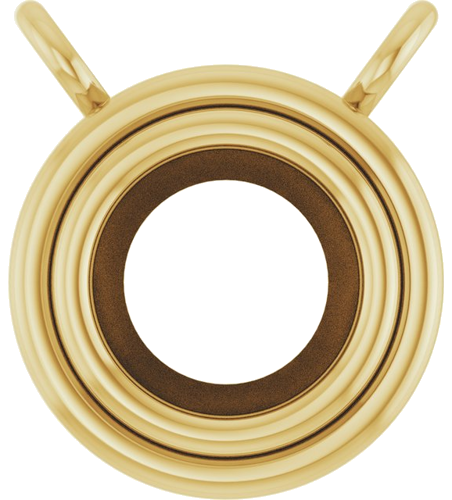 14K Yellow 4 mm Round Bezel Set Necklace Center (1)