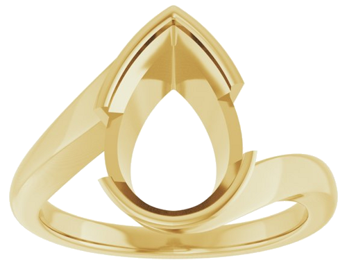 Sužadėtuvių Žiedas „Half-Bezel Solitaire“ 14k yellow gold Pear 12mm x 8mm (3)