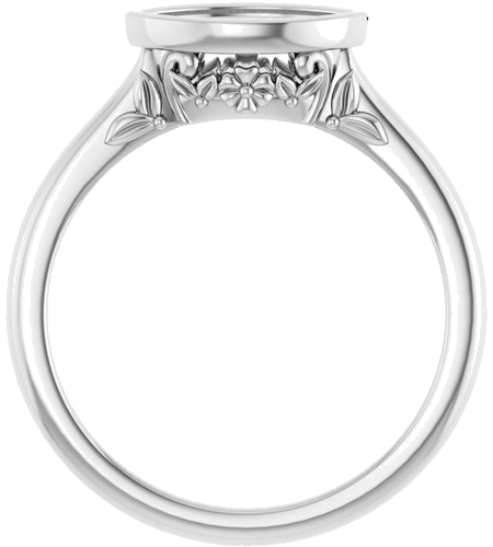 Sužadėtuvių Žiedas „Bezel-Set“ 14k white gold Marquise 9mm x 4.5mm (2)