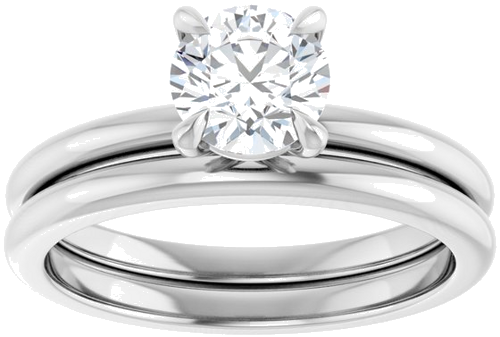 Platinum 6 mm Round Solitaire Engagement Ring Mounting (8)