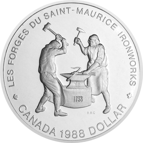 1 доллар Канада Елизавета II серебряная монета (1)