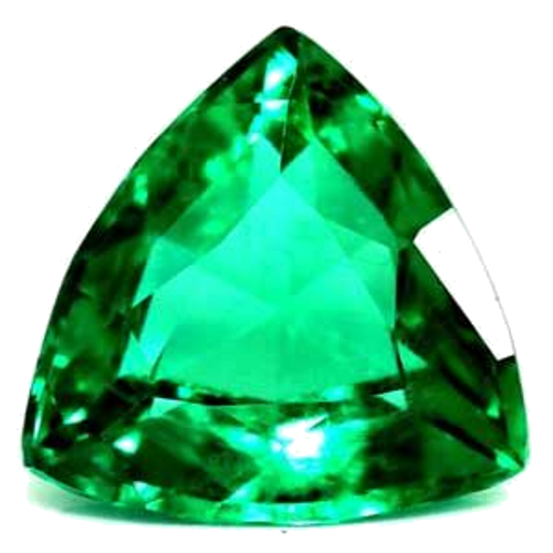 1.12 carat GREEN Trilliant Smaragdas (1)