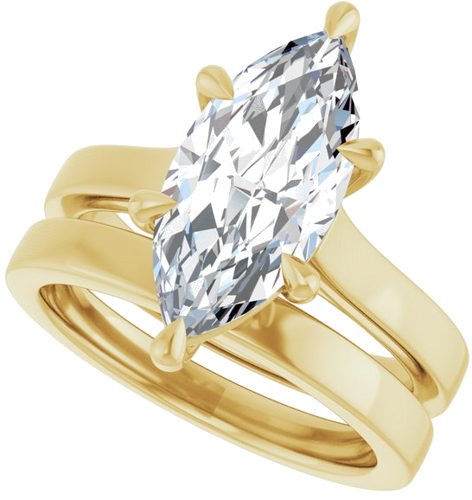 Sužadėtuvių Žiedas „Claw-Prong“ 14k yellow gold Marquise 15mm x 7mm (10)