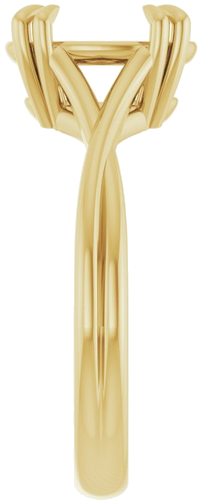 Sužadėtuvių Žiedas „Double Claw-Prong Solitaire Criss-Cross“ 14k yellow gold Oval 10mm x 8mm (4)