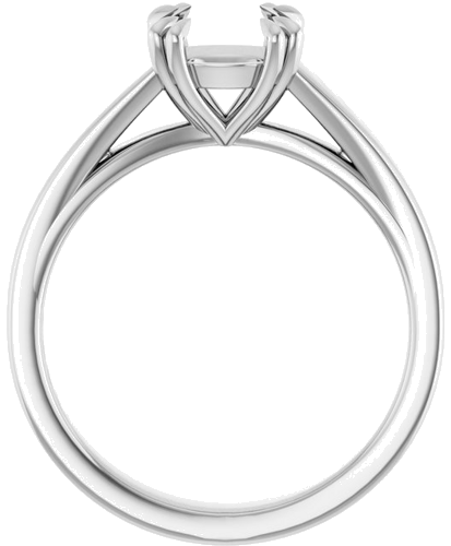 Platinum 7.4 mm Round Engagement Ring Mounting (2)