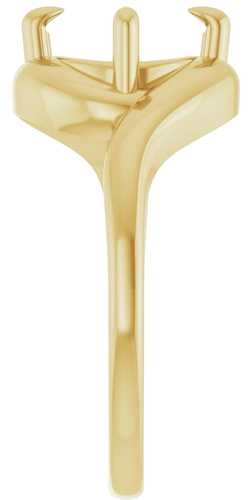 Sužadėtuvių Žiedas „Claw-Prong Solitaire Bypass“ 14k yellow gold Round 8mm (4)
