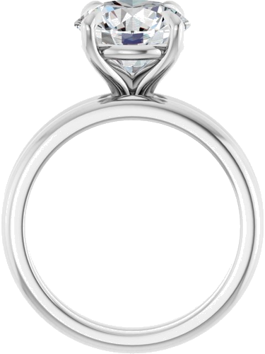 Sužadėtuvių Žiedas 585 Baltojo Aukso Round 9.4mm (5)