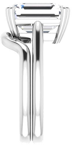 Sužadėtuvių Žiedas „Solitaire“ 950 Platinos Emerald 11mm x 9mm (9)