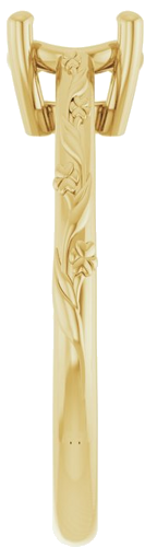 Sužadėtuvių Žiedas „Solitaire“ 14k yellow gold Round 6.5mm (4)