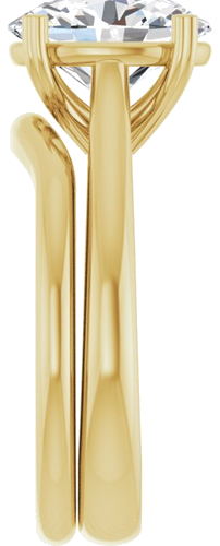 Sužadėtuvių Žiedas „Hearts on Top™“ 14k yellow gold Oval 10mm x 8mm (9)