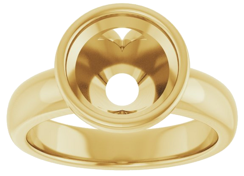 Sužadėtuvių Žiedas „Bezel-Set Solitaire“ 18k yellow gold Round 9mm (3)