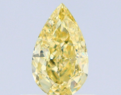 0.5 carat Fancy Yellow-VS2 Natūralus Pear Deimantas (1)