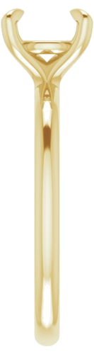 14K Yellow  7.4 mm Round Solitaire Engagement Ring Mounting (4)