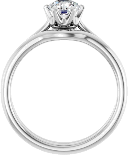 14K White 5.8 mm Round Engagement Ring Mounting (7)