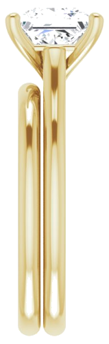Sužadėtuvių Žiedas „Solitaire“ 585 Geltonojo Aukso Square 6.5mm (9)