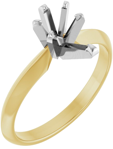 Sužadėtuvių Žiedas „Solitaire“ 14k yellow/white gold Pear 8.5mm x 5mm (1)