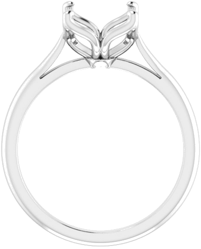 Sužadėtuvių Žiedas „Solitaire“ 14k white gold Round 9mm (2)