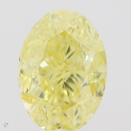 0.5 carat Fancy Intense  Yellow-SI2 Natūralus Oval Deimantas (1)