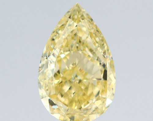 1.52 carat Fancy Yellow-VS1 Natūralus Pear Deimantas (1)