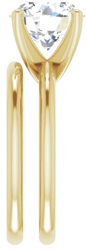 14K Yellow  9.4 mm Round Solitaire Engagement Ring Mounting (9)