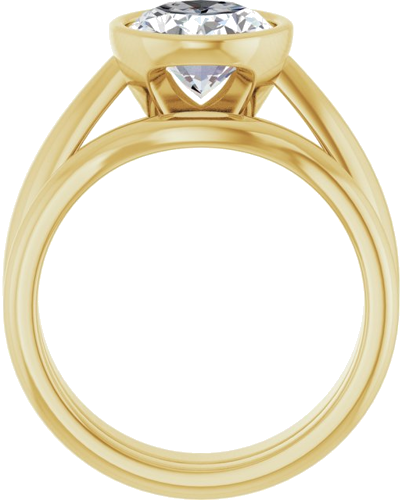 Sužadėtuvių Žiedas „Bezel-Set Solitaire“ 14k yellow gold Oval 10mm x 8mm (7)