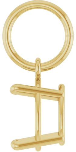 Pakabukas „Solitaire Charm“ 14k yellow gold Pear 7mm x 5mm (3)
