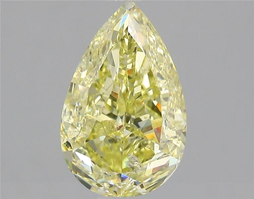 1.56 carat Fancy  Yellow-SI2 Natūralus Pear Deimantas (1)
