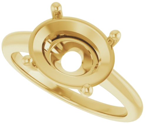 Sužadėtuvių Žiedas „Solitaire“ 14k yellow gold Oval 11mm x 9mm (5)