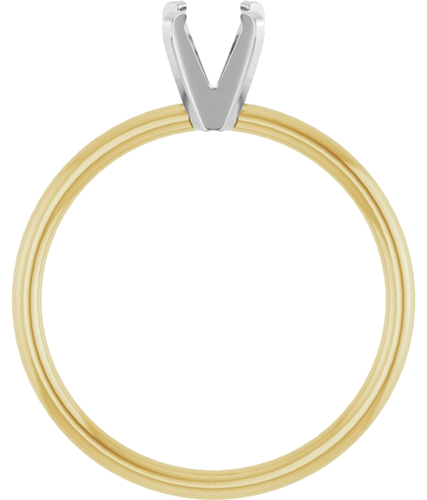 Sužadėtuvių Žiedas „Solitaire“ 14k yellow/white gold Round 5.2mm (2)