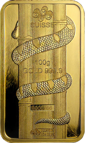 100 g Investment Gold Bar 2013 Year of the Snake PAMP (4)