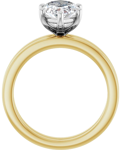 Sužadėtuvių Žiedas „Solitaire“ 14k yellow/white gold Marquise 14mm x 7mm (7)
