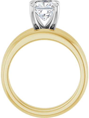 Sužadėtuvių Žiedas „Claw-Prong Solitaire“ 14k yellow/white gold Cushion 7mm (7)