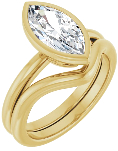 Sužadėtuvių Žiedas „Bezel-Set“ 14k yellow gold Marquise 12mm x 6mm (6)