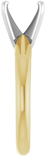 14K Yellow White 6.5x6.5 mm Square 4-Prong Light Solitaire Engagement Ring Mounting (4)