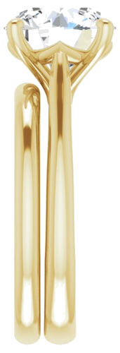 Sužadėtuvių Žiedas „Solitaire“ 585 Geltonojo Aukso Round 9.4mm (9)