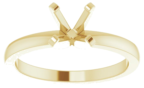 14K Yellow 5.7-6 mm Round Solitaire Engagement Ring Mounting (3)