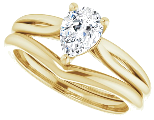 14K Yellow 7x5 mm Pear Engagement Ring Mounting (10)