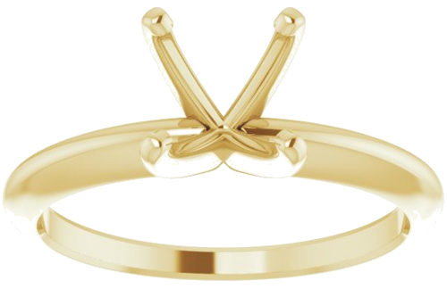 Sužadėtuvių Žiedas „Solitaire“ 585 Geltonojo Aukso Round 7.3mm x 7.7mm (3)