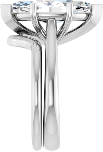 Sužadėtuvių Žiedas „Hearts on Top™“ 14k white gold Marquise 16mm x 8mm (9)