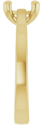 14K Yellow 8x6 mm Oval Engagement Ring Mounting (4)