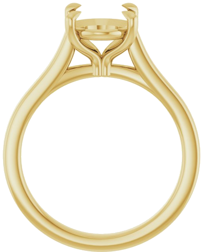 Sužadėtuvių Žiedas „Claw-Prong“ 14k yellow gold Oval 10mm x 8mm (2)