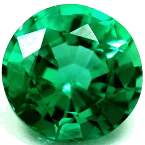 0.59 carat GREEN Round Smaragdas (1)