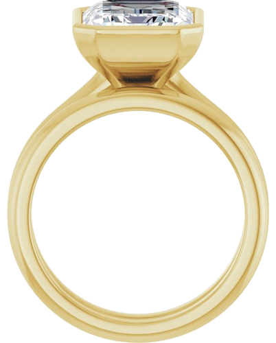 Sužadėtuvių Žiedas „Bezel-Set Solitaire“ 14k yellow gold Emerald 11mm x 9mm (7)