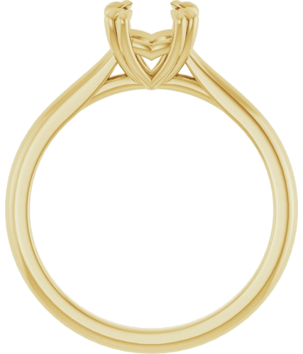 Sužadėtuvių Žiedas „Solitaire“ 585 Geltonojo Aukso Cushion 6mm (2)