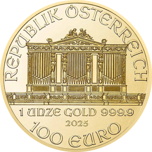 1 oz Венская Филармония 2025 Австрия золотая монета (2)